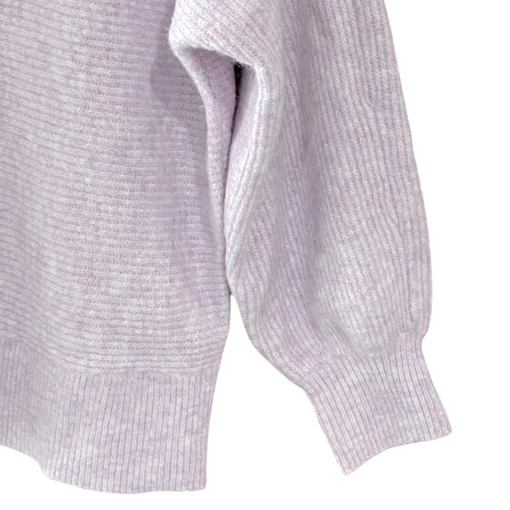 Ann Taylor Factory Cozy Ribbed Balloon Sleeve Sweater Size Medium - Picture 9 of 15